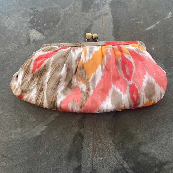 Chico's Handbags - Chico’s silk pleated clutch GUC